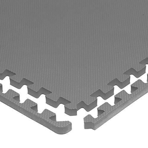 Puzzle grube mata pod sprzęt do ćwiczeń 6 szt szary komplet 2 cm - zdjęcie 3
