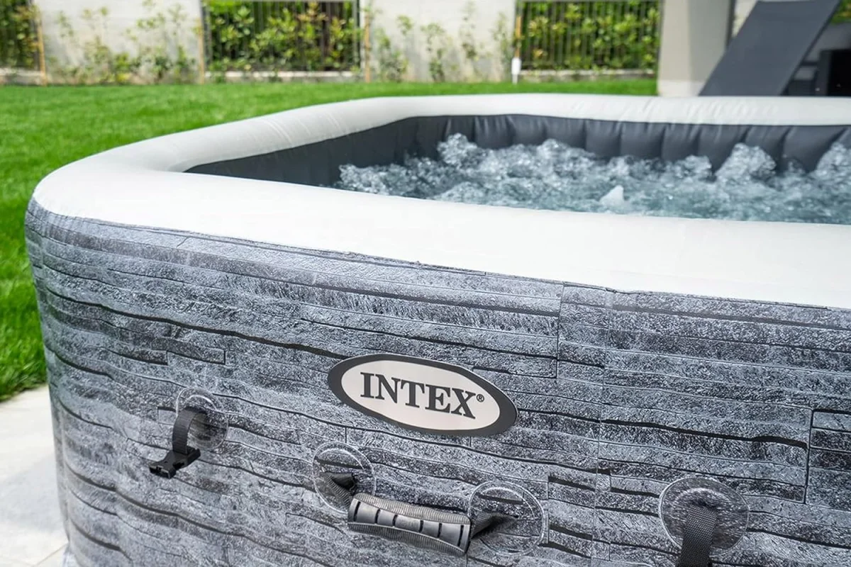 Dmuchane ogrodowe SPA Hydromasaż Intex PureSpa Greystone Deluxe dla 4 osób WI-FI jacuzzi LED - zdjęcie 7