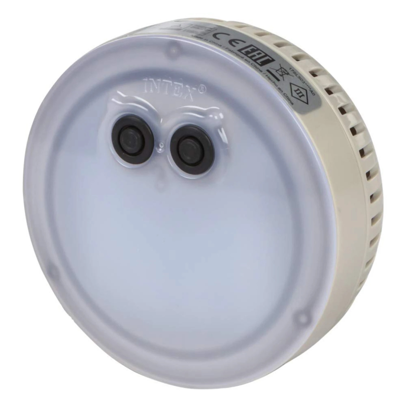 Zawartość zestawu Intex 28442 — pompa, pokrywa, mata, zagłówki, filtry S1, LED