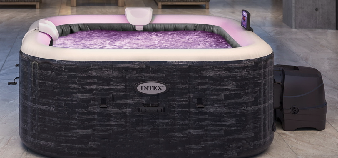 Dmuchane ogrodowe SPA Hydromasaż Intex PureSpa Greystone Deluxe dla 4 osób WI-FI jacuzzi LED - zdjęcie 6