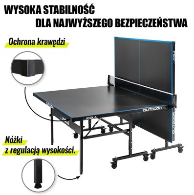 Stół do tenisa Joola Outdoor J200A szary z siatką - zdjęcie 2