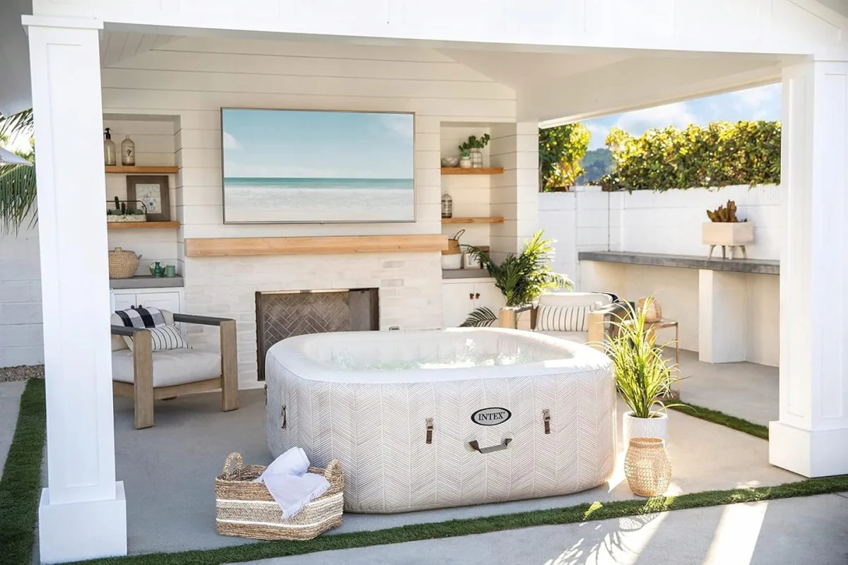 Jacuzzi SPA ogrodowe INTEX 28472 Pure Spa Chevron Deluxe dla 6 osób Wi-Fi  - zdjęcie 11