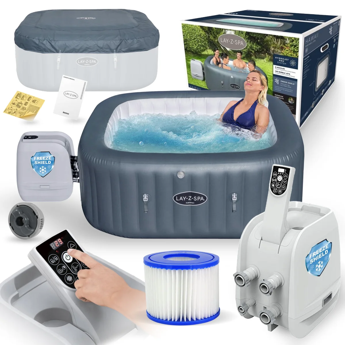 Jacuzzi SPA ogrodowe Bestway 60031 Hawaii HydroJet Pro 6osobowe 180 cm WiFi