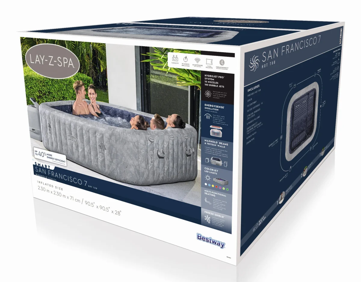 Jacuzzi SPA ogrodowe Bestway San Francisco HydroJet Pro 7osób Wi-Fi LED - zdjęcie 22