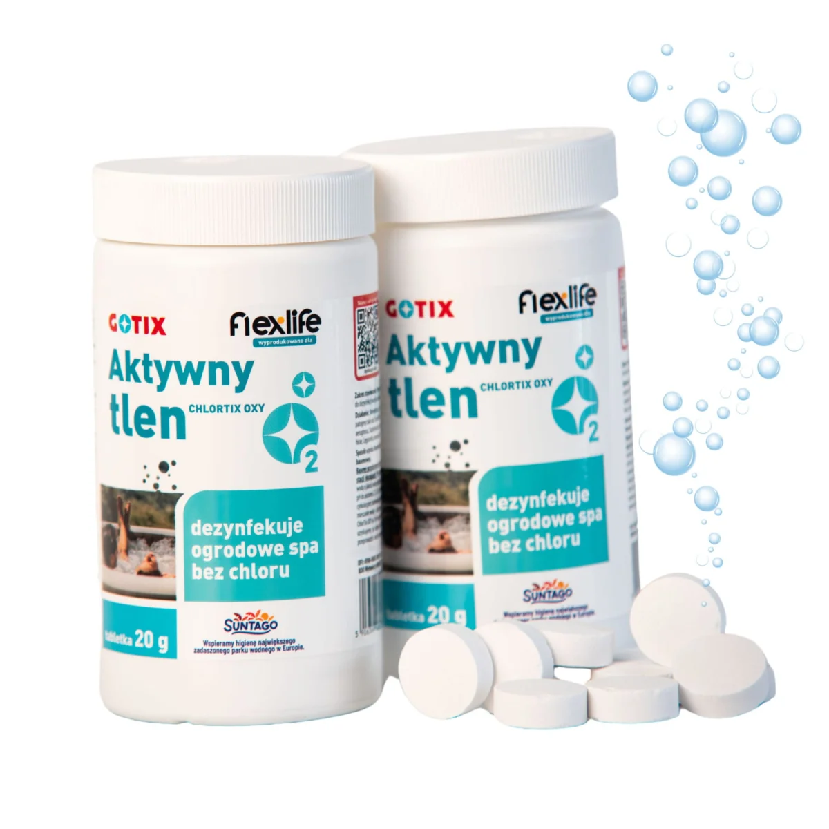 Chemia do SPA Tabletki Gotix ChlorTix OXY 1kg Aktywny Tlen Bezchlorowy - zdjęcie 3