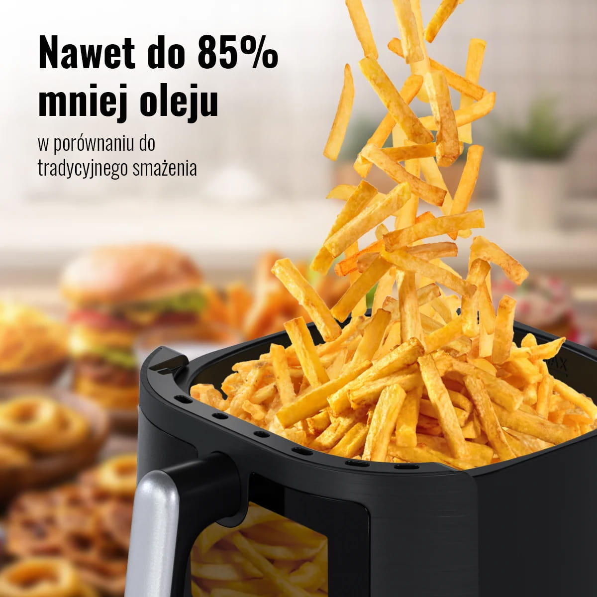 Frytkownica beztłuszczowa AirFryer Balter Home HL-551T 1500 W 5,5L - zdjęcie 6