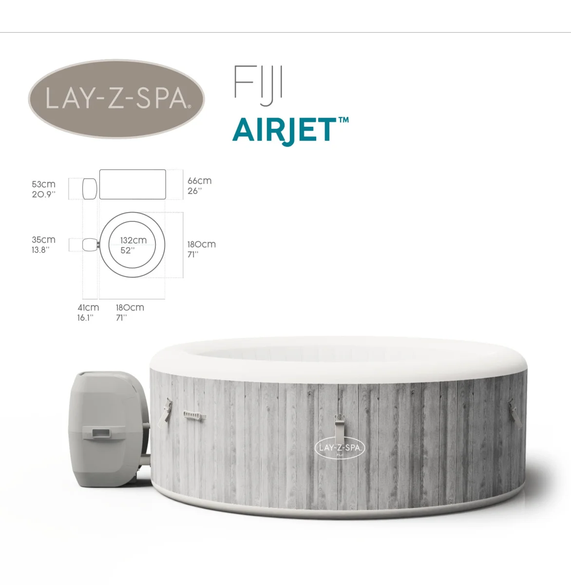 Jacuzzi SPA ogrodowe Bestway 60085 Fiji AirJet Pro 4 osobowe 180cm  - zdjęcie 21