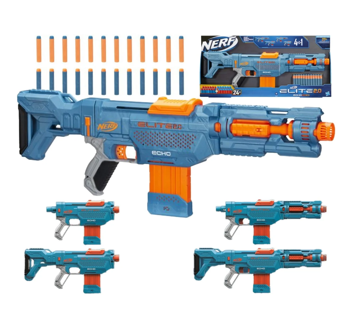 Wyrzutnia pistolet zabawka Nerf Elite 2.0 Echo CS 10 E9533 Hasbro
