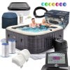 Dmuchane ogrodowe SPA Hydromasaż Intex PureSpa Greystone Deluxe dla 4 osób WI-FI jacuzzi LED