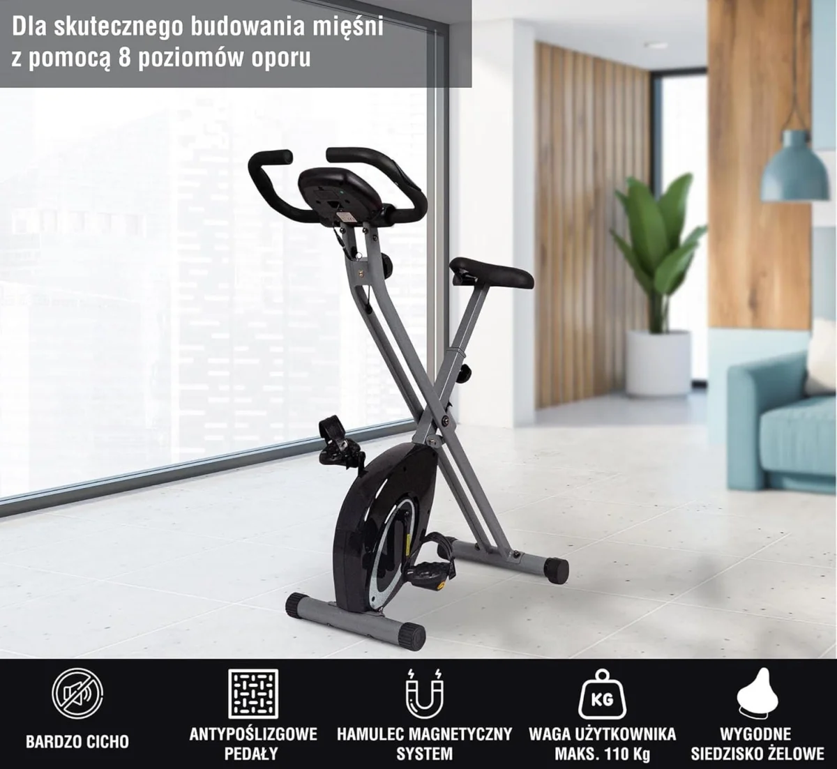 Rower rowerek treningowy stacjonarny regulowany składany ULTRASPORT - zdjęcie 9
