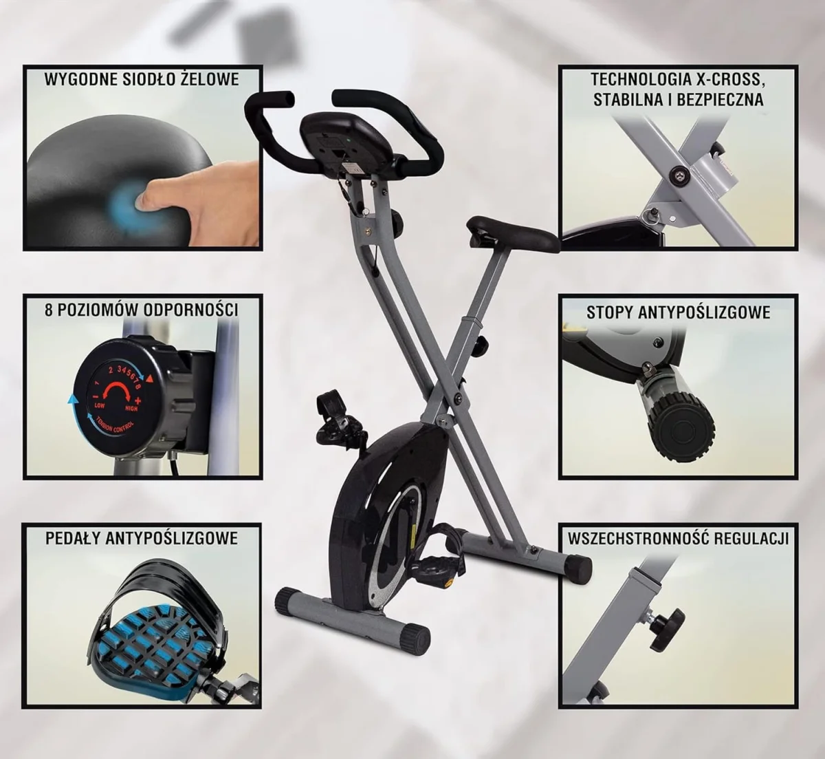 Rower rowerek treningowy stacjonarny regulowany składany ULTRASPORT - zdjęcie 10