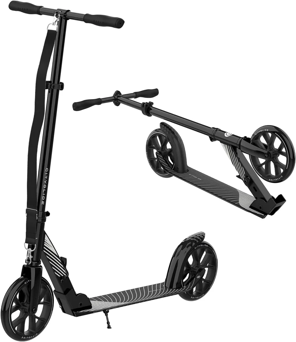 Hulajnoga CITYGLIDE C200 lekka składana czarna - zdjęcie 2