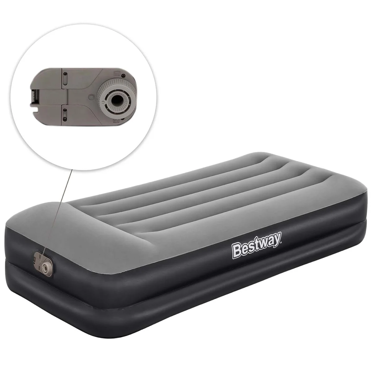 Materac dmuchany BESTWAY 67401 welurowy z pompką - zdjęcie 3