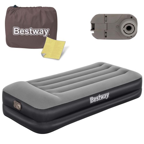 Materac dmuchany BESTWAY 67401 welurowy z pompką - zdjęcie 2
