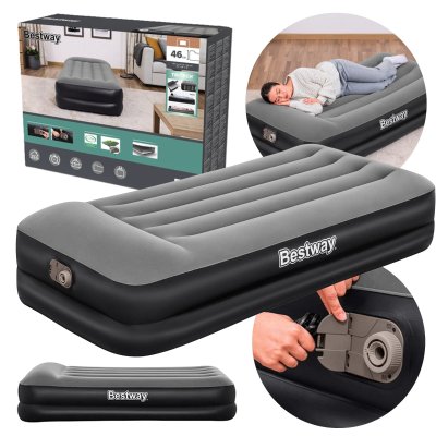 Materac dmuchany BESTWAY 67401 welurowy z pompką