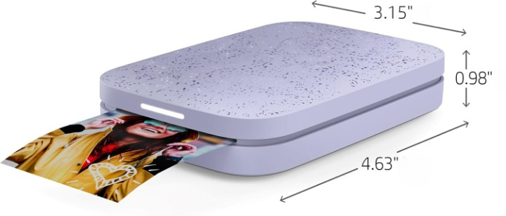 Przenośna drukarka natychmiastowa fotograficzna HP Sprocket 2 "x 3" błyskawiczna Lila - zdjęcie 4