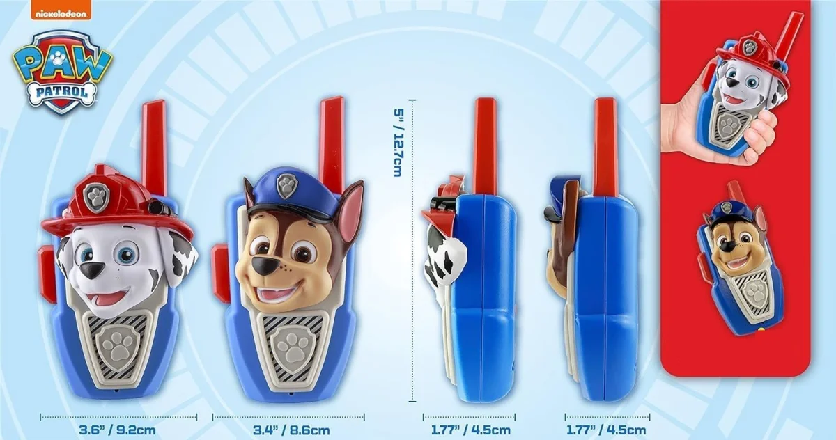 Krótkofalówki Psi Patrol walkie talkie Marshall Chase zestaw 2 sztuki - zdjęcie 7