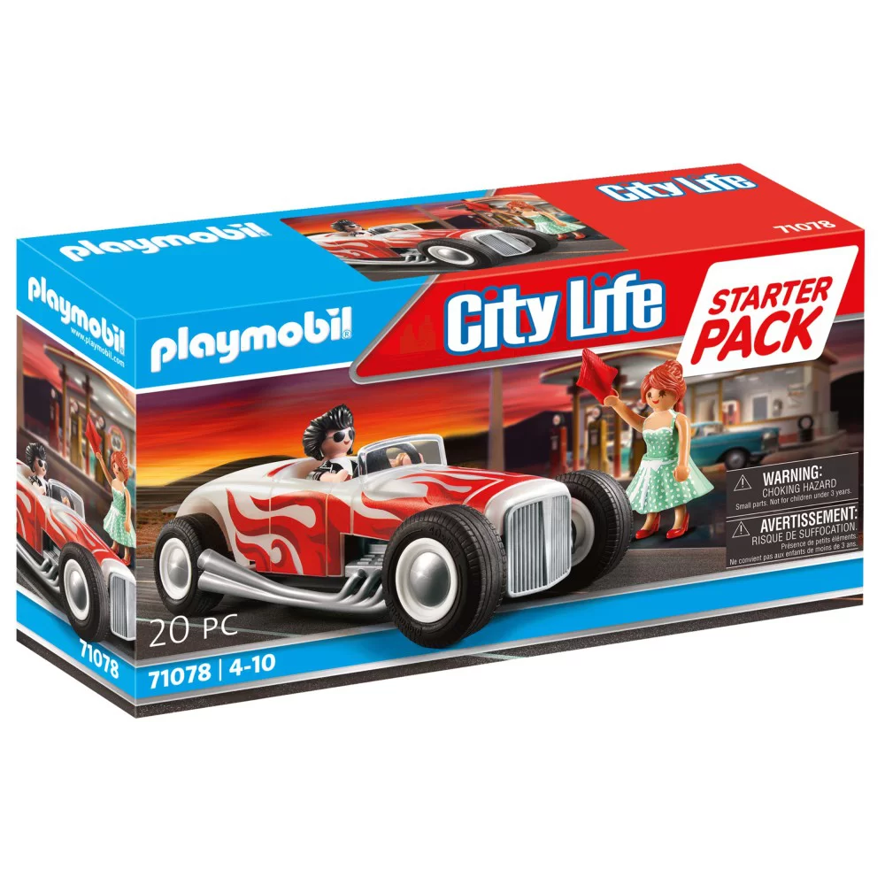 Figurki Playmobil Samochód 2 figurki City Life Hot Rod 71078