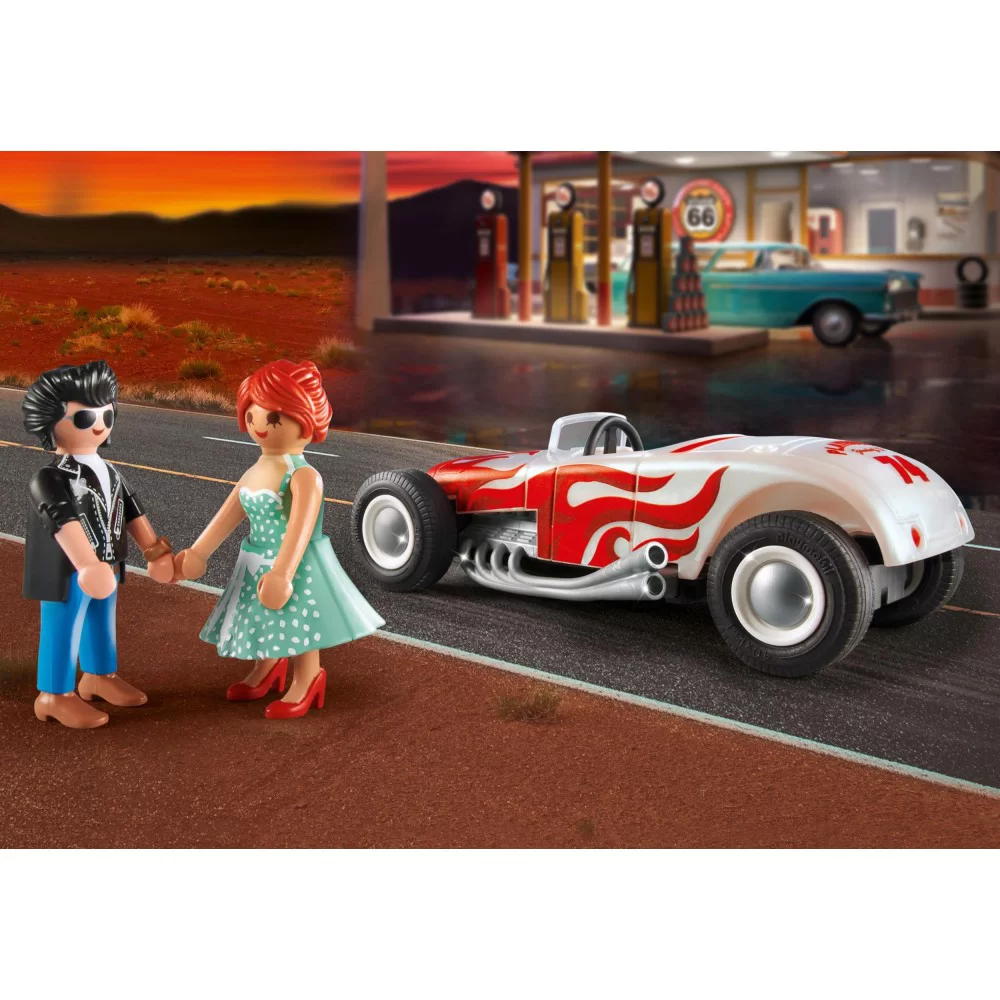 Figurki Playmobil Samochód 2 figurki City Life Hot Rod 71078 - zdjęcie 4