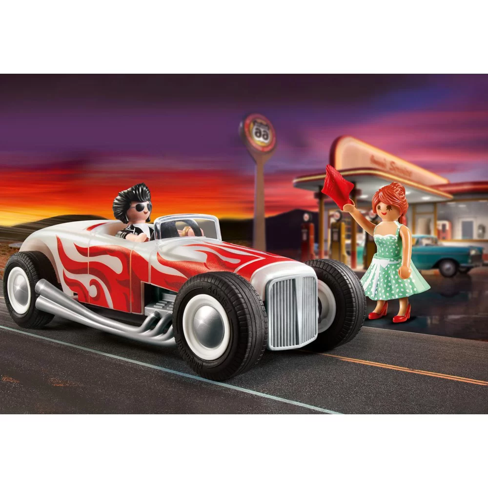 Figurki Playmobil Samochód 2 figurki City Life Hot Rod 71078 - zdjęcie 5