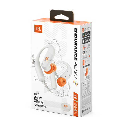 Słuchawki bezprzewodowe JBL Endurance Peak 4 białe - zdjęcie 9