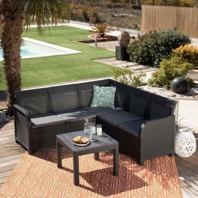 narożny zestaw wypoczynkowy do ogrodu keter rosalie