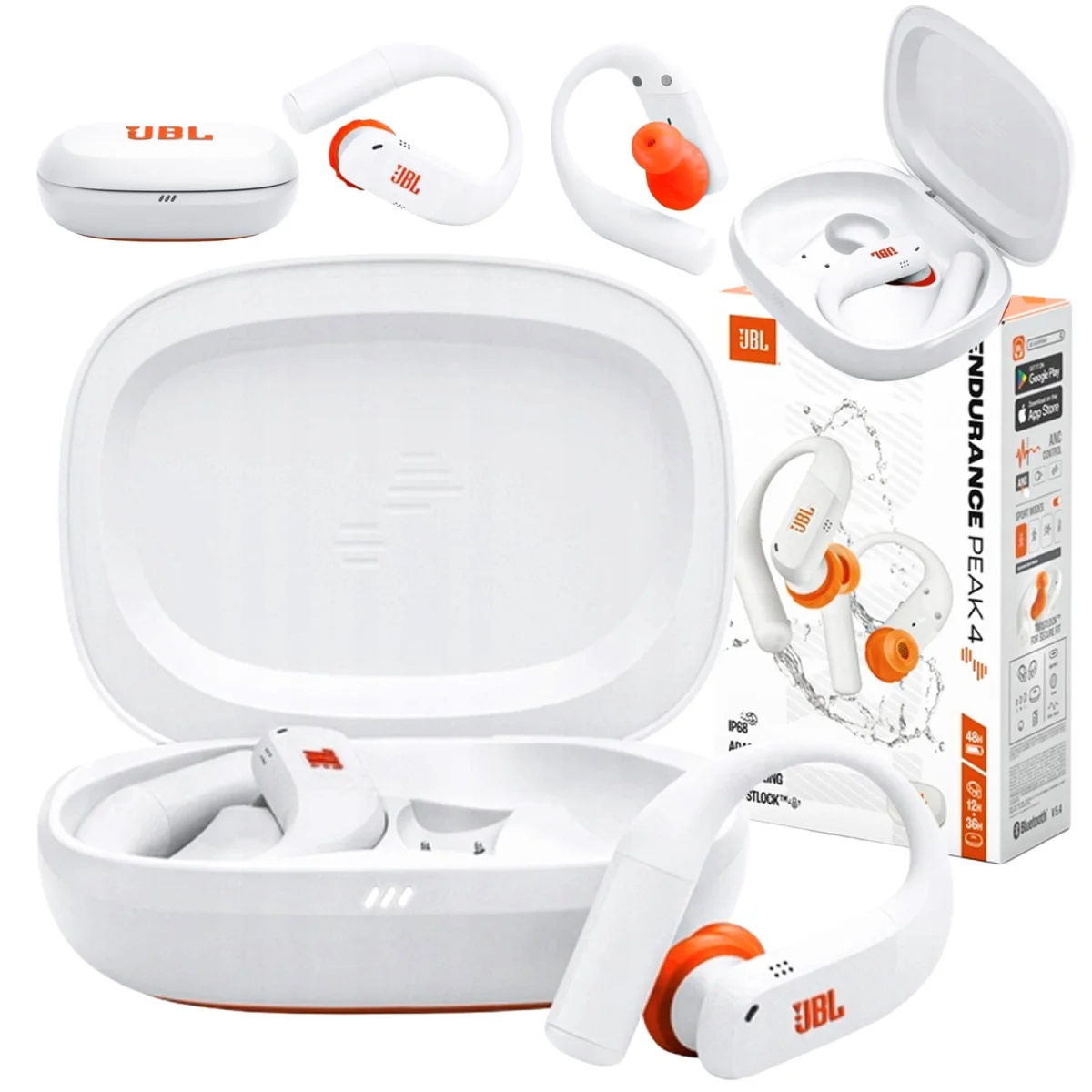Słuchawki bezprzewodowe JBL Endurance Peak 4 białe