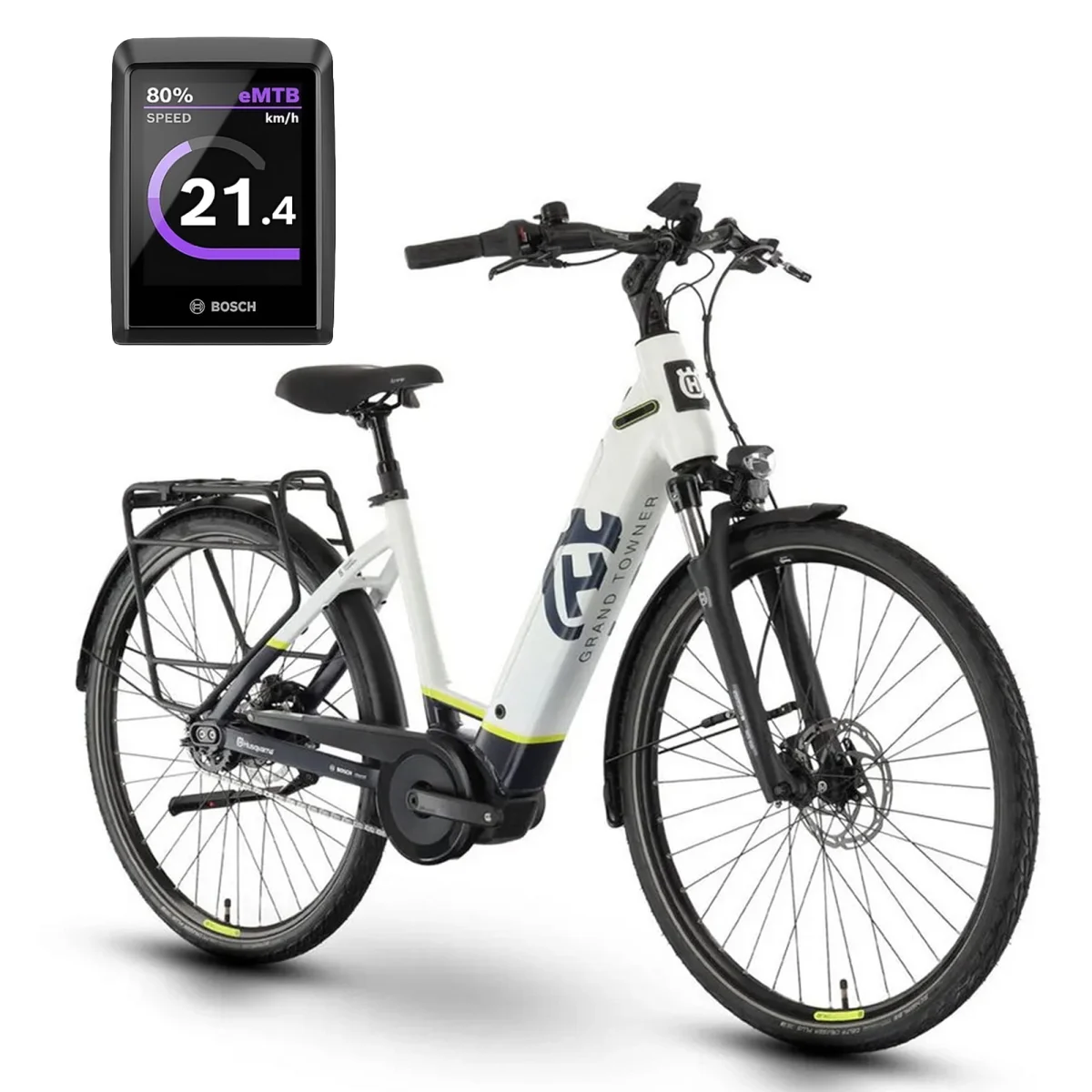 Rower elektryczny miejski Husqvarna Grand Towner 5 BOSCH 49cm 28'' Nexus FW