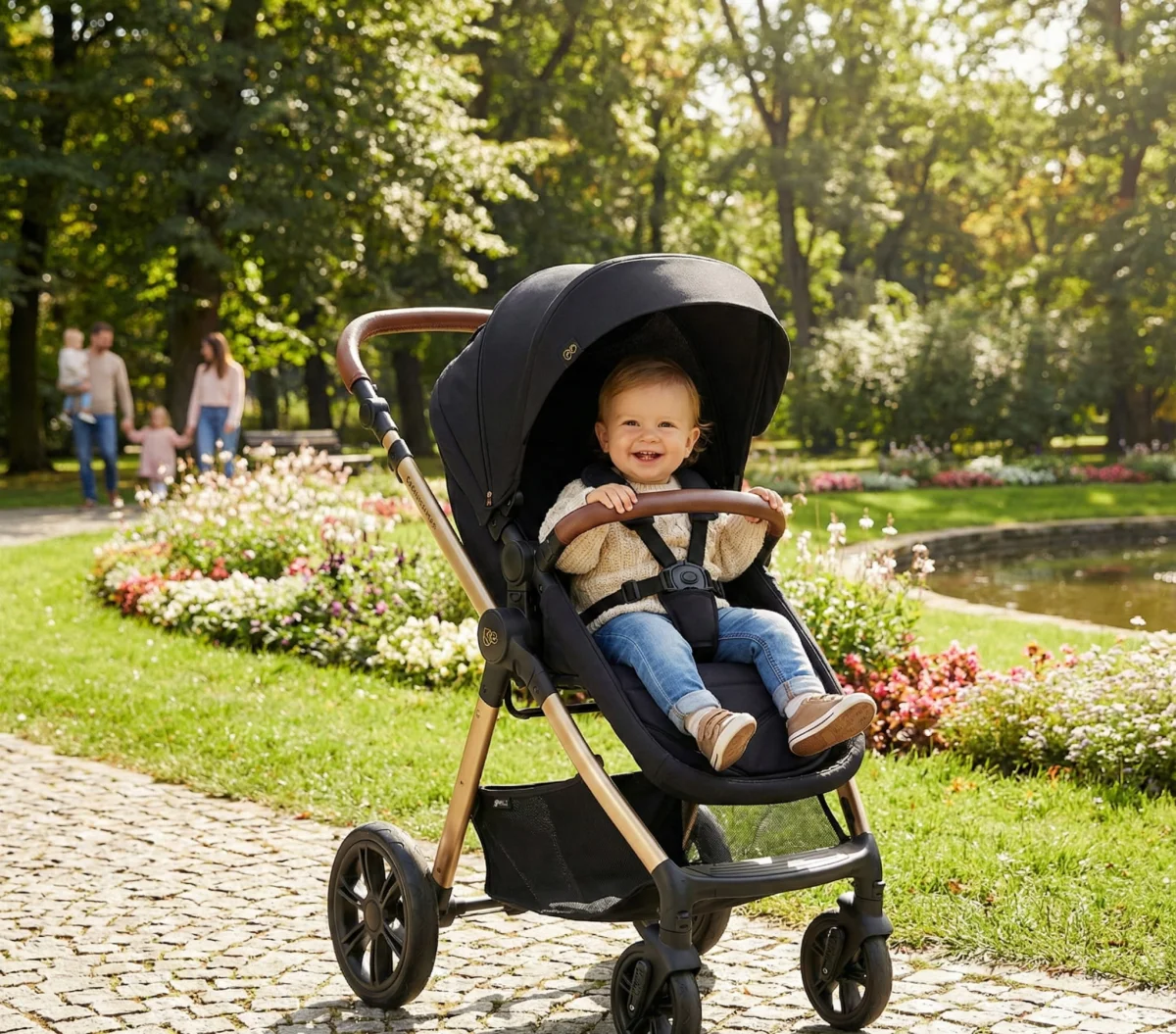 Wózek dziecięcy Kinderkraft MOOV 2 wielofunkcyjny 3w1 z fotelikiem czarny - zdjęcie 16