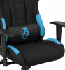 Fotel krzesło gamingowe ergonomiczne wygodne czarno-niebieskie - zdjęcie 9