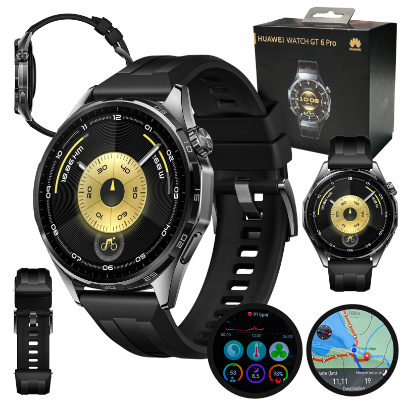 Smartwatch zegarek HUAWEI Watch GT 6 46mm Active Czarny