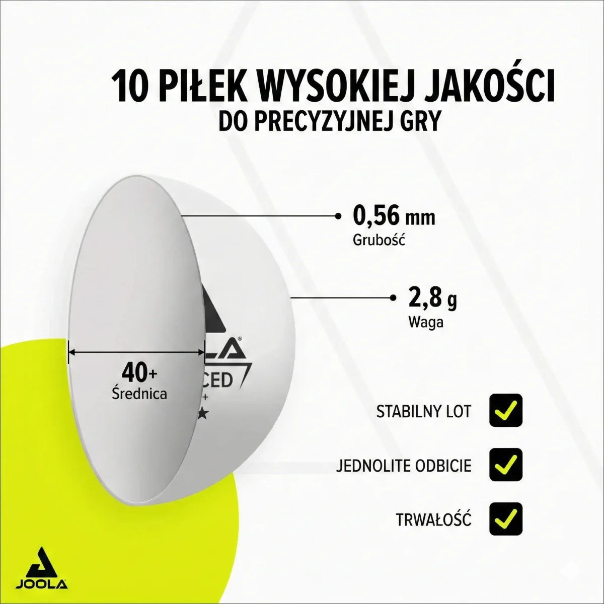 Zestaw do tenisa stołowego rakietki rakietka piłeczki JOOLA TT-SET QUATTRO - zdjęcie 12