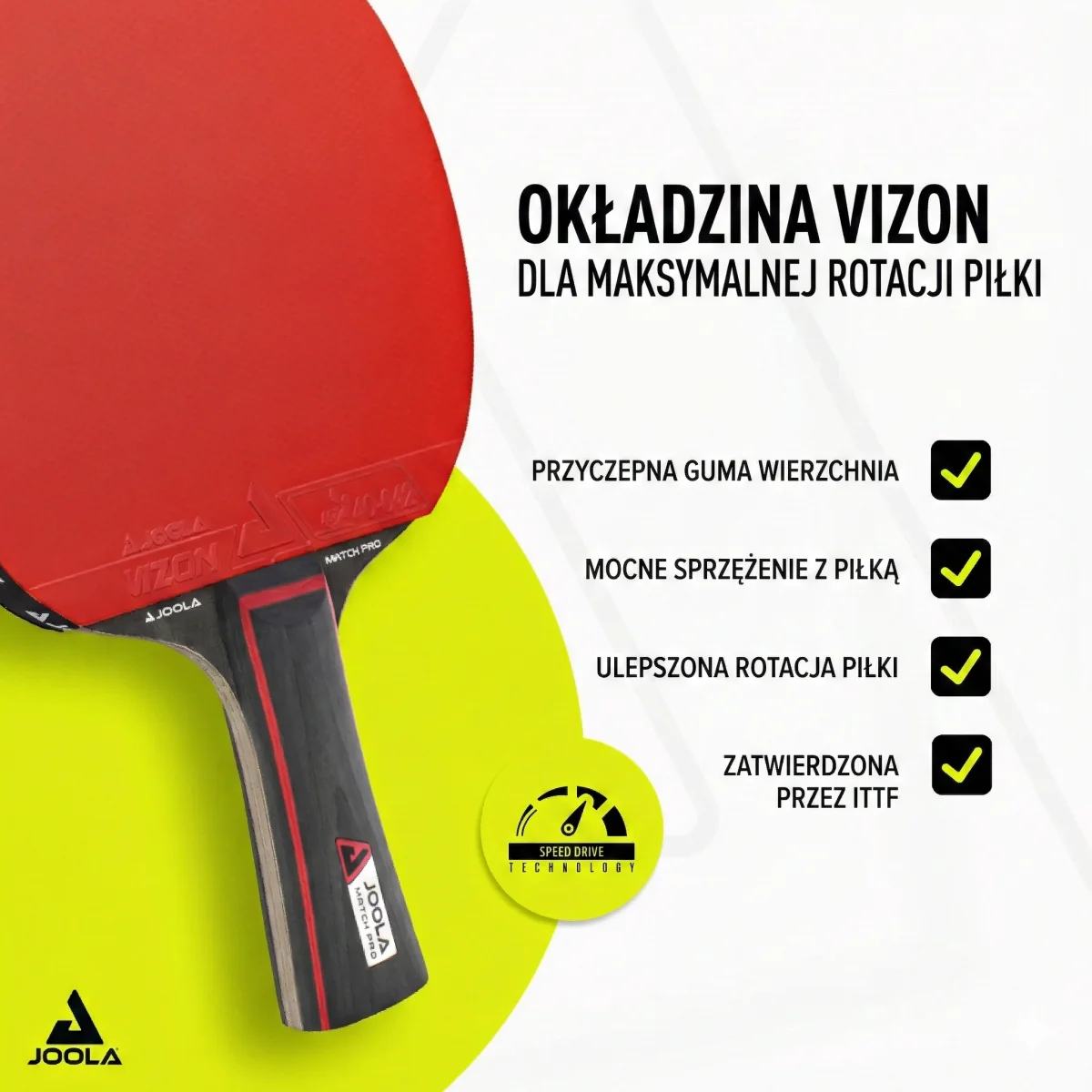 Zestaw rakietki piłeczki do tenisa stołowego rakietka JOOLA DUO PRO ITTF - zdjęcie 15