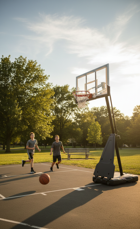 profesjonalny kosz do koszykowki spalding portable