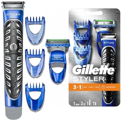 Gillette Styler 3w1 maszynka do golenia trymer ostrze ProGlide + 3 nasadki