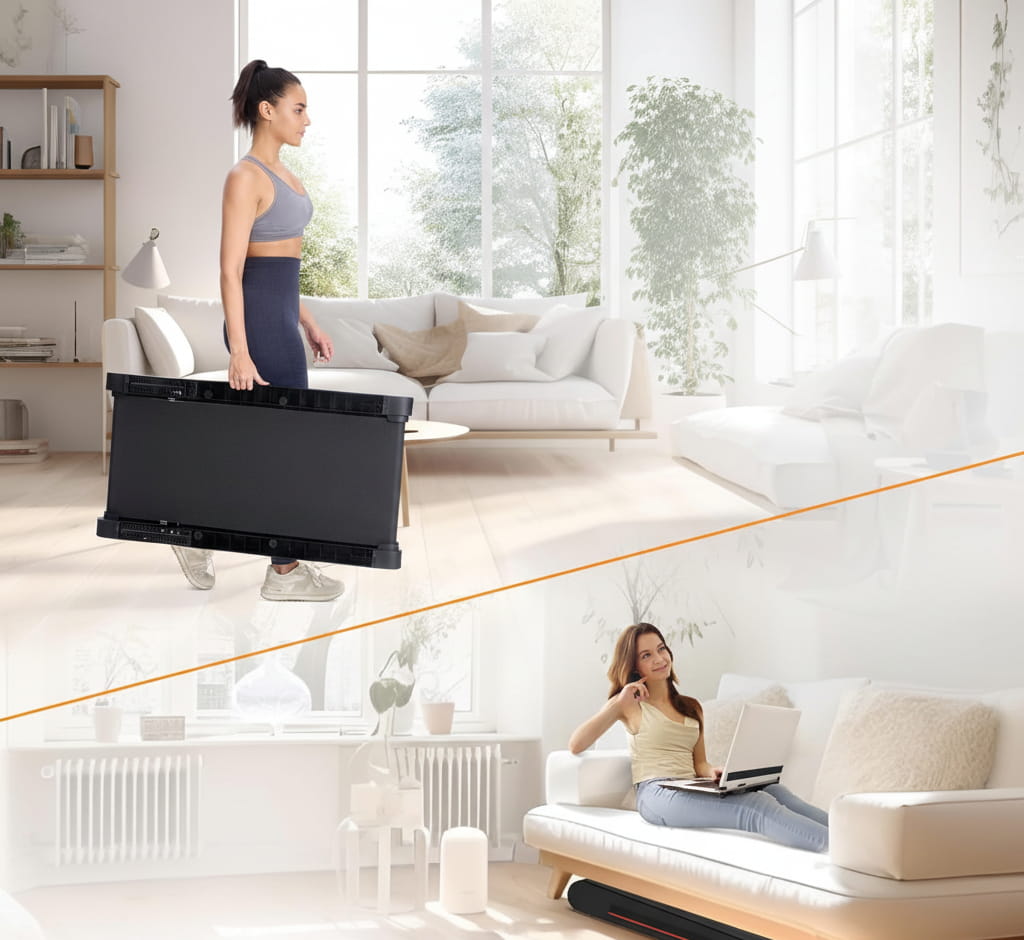 Bieżnia wibracyjna do chodzenia 3w1 Bluetooth 0,3–6 km/h Sperax LED aplikacja 150 kg - zdjęcie 10