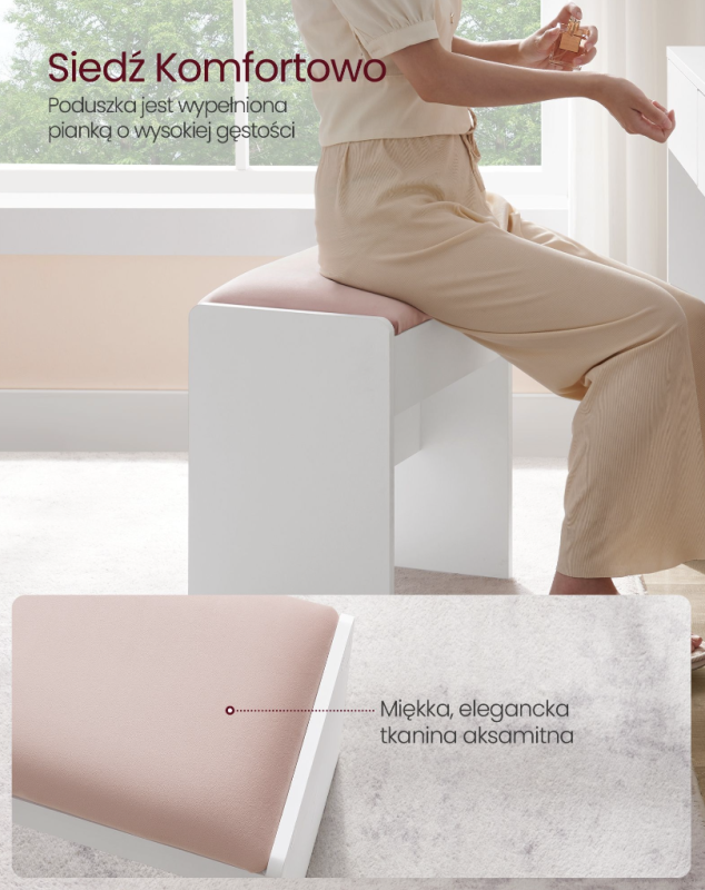 taboret-do-toaletki-rozowy-bialy