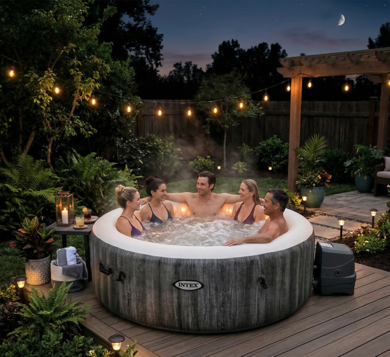 jacuzzi spa ogrodowe INTEX 6 osobowe LED
