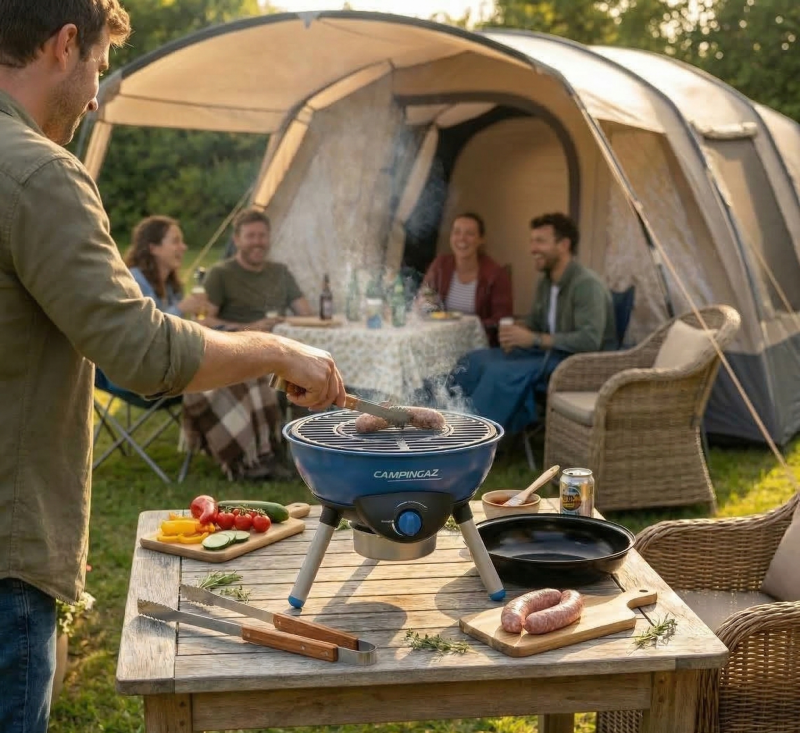 Grill turystyczny ogrodowy na gaz