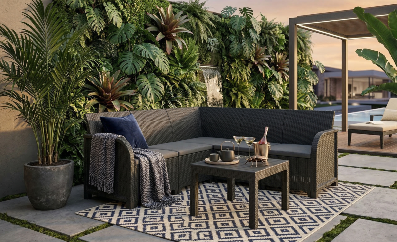 narożnik ogrodowy 6 osobowy