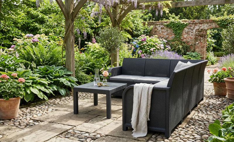 zestaw mebli ogrodowych narożny