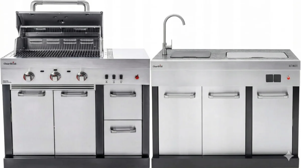 Grill ogrodowy gazowy kuchnia ogrodowa modułowa Char-Broil zlew stal - zdjęcie 2