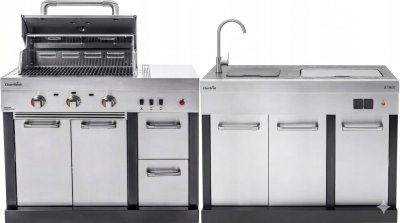 Grill ogrodowy gazowy kuchnia ogrodowa modułowa Char-Broil zlew stal - zdjęcie 2