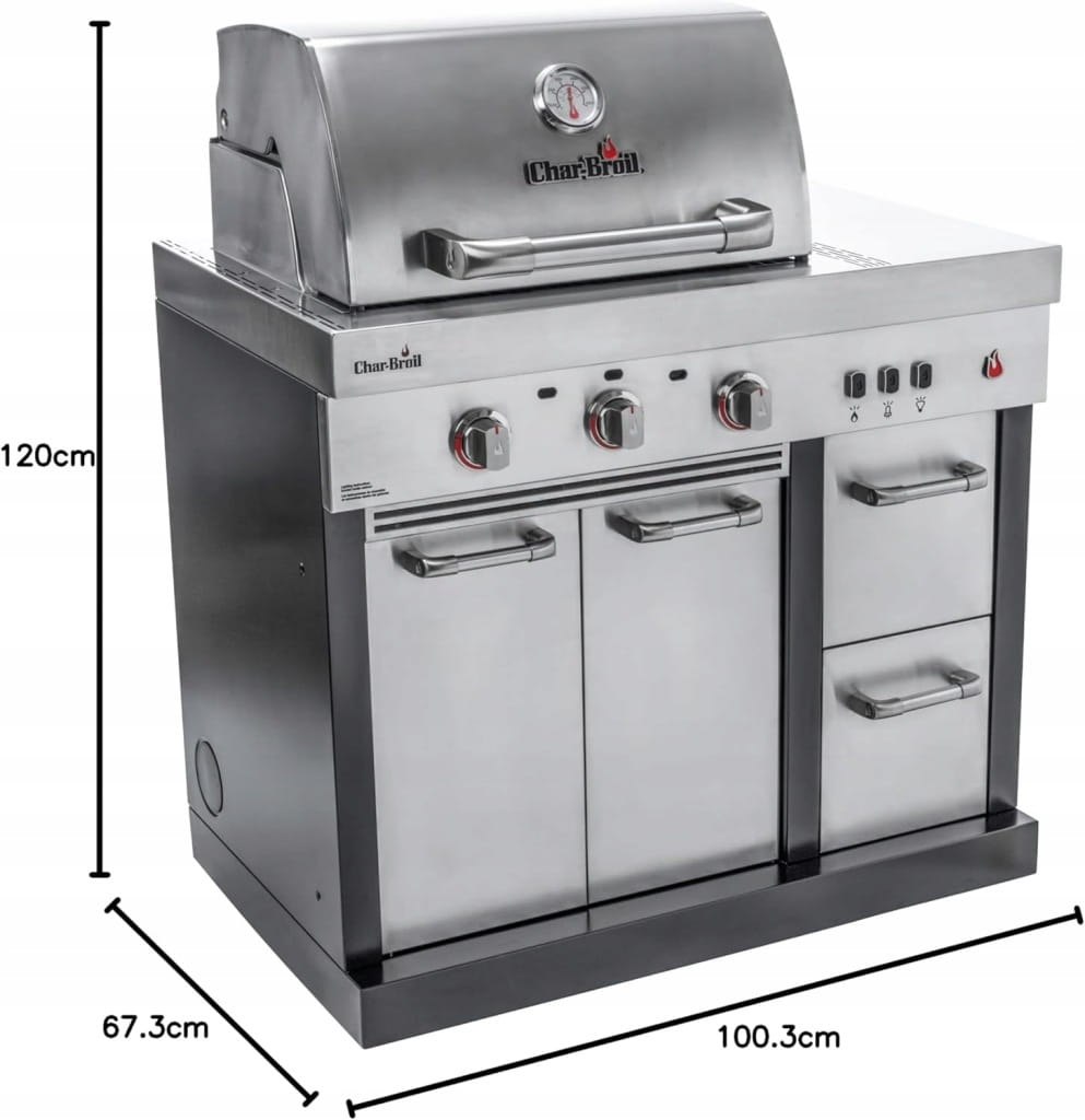 Grill ogrodowy gazowy kuchnia ogrodowa modułowa Char-Broil zlew stal - zdjęcie 6