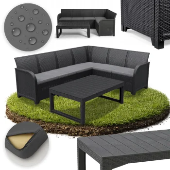 Zestaw mebli ogrodowych Keter Allibert 226523 Chicago kanapa fotele stolik