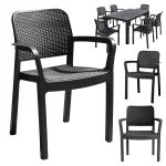 Krzesło ogrodowe leżak KETER Samanna grafitowe