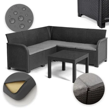 Meble ogrodowe Keter ROSALIE 6 osobowy zestaw wypoczynkowy