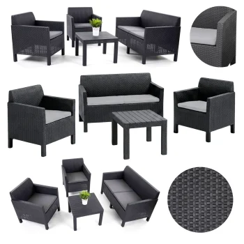 Meble ogrodowe zestaw KETER ORLANDO 4 osobowy ze stolikiem