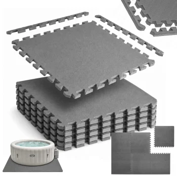 Puzzle grube mata pod sprzęt do ćwiczeń 6 szt szary komplet 2 cm