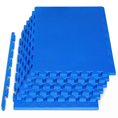Puzzle mata pod basen spa 6 szt niebieska 2,5 cm gruba - zdjęcie 2